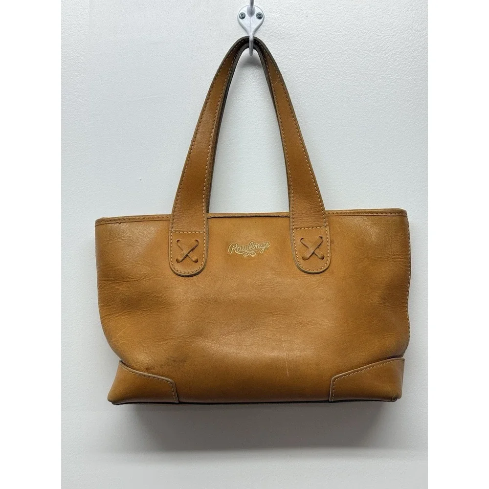 VTG Rawlings Leather Purse Bag Zipper design by Gian Paolo Lombardo Baseball #31